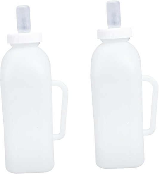 2pcs Calf Feeding Bottles Silicone Newborn Bottle for Dog Feeder for Puppy