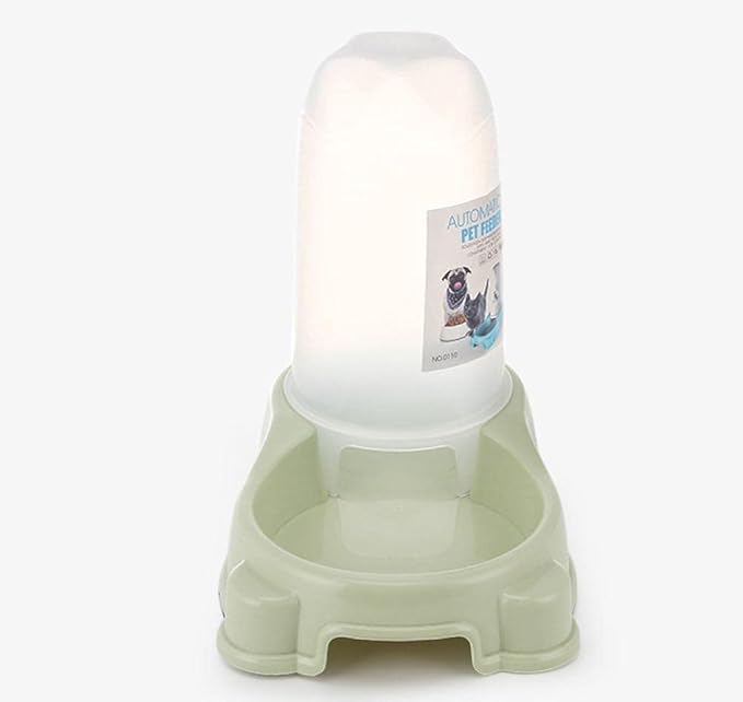 Pets Feeder Bowl Pet Automatic Drinking Water Feeder Plastic Pet Tableware Dog Bowl Cat Bowl Green