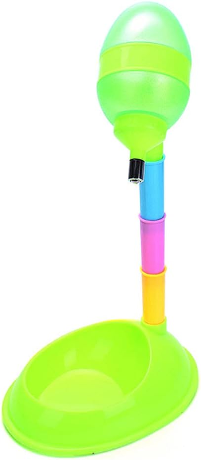 Dog Bowls Cat Bowls Pet Automatic Feeder Pet Drinker Waterer Adjustable Detachable Dog Automatic Drinkers Green