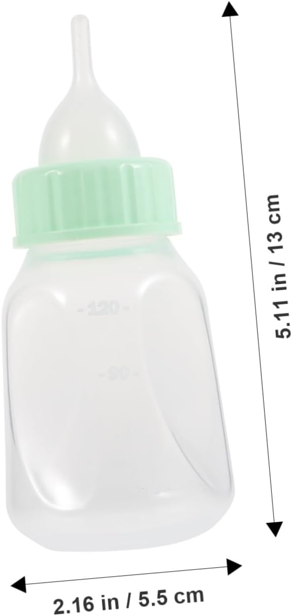 ORFOFE Small Pet Nursing Bottle Kit for Puppies Kittens Rabbits Soft Nipple Feeding Milk Bottle for Pets Portable Lightweight for Dogs Cats