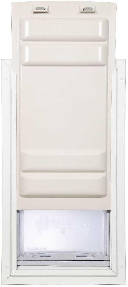 Endura Flap Giant Dog Door for Doors | Designed for Big & Tall Dog Breeds | Insulated Flap for Energy Efficiency | Weather-Resistant & Secure Aluminum Frame | White, Extra Large, Double Flap