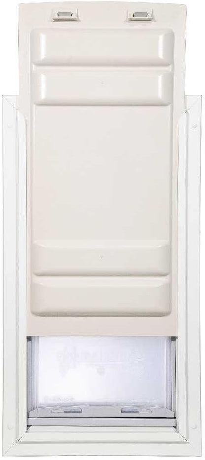 Endura Flap Giant Dog Door for Doors | Designed for Big & Tall Dog Breeds | Insulated Flap for Energy Efficiency | Weather-Resistant & Secure Aluminum Frame | White, Extra Large, Double Flap