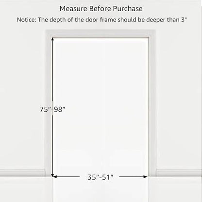 unipaws 75" High Extra Tall Cat Gate, Auto Closing and No Drilling Safety Gate for Doorway Hallway Stairs, Cat Dog Proof, Fit for 35"-51" Wide Opening, Indoor Use, White