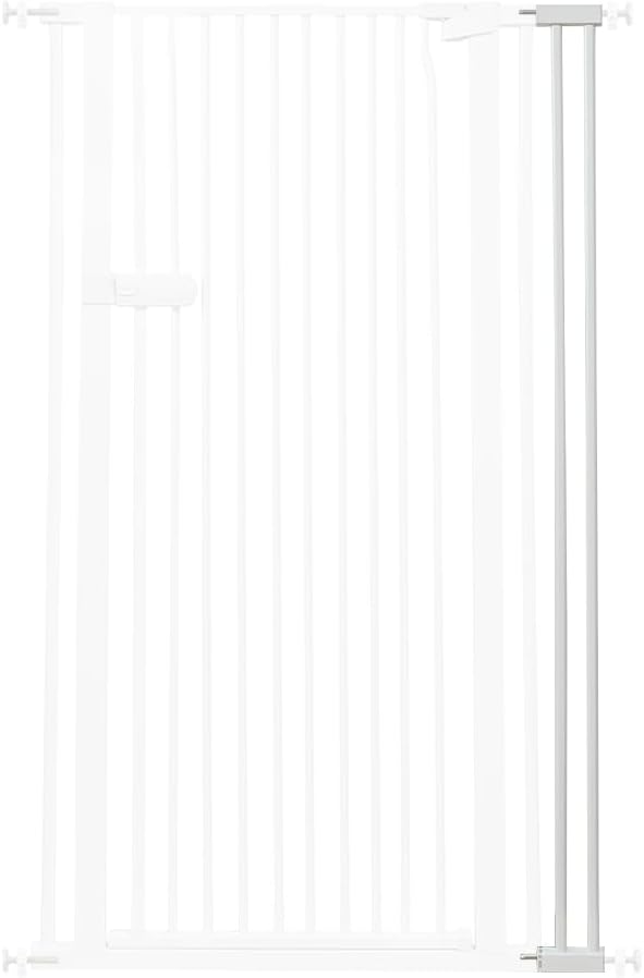 Lumizone Extra Tall Cat Gate Extension Kit 55.12" High Pressure Mounted 2025 New 4.13" Extra Wide 1.37" Gap No Drilling Tall Pet Gate for Dogs (White, 55.12" H x 4.13" W, Extension)