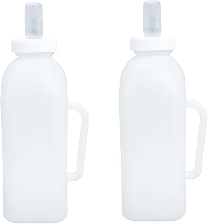2pcs Calf Feeding Bottles Milk Container for Kittens Puppies and Animals Easy to Hold Lightweight Soft Design for Convenient Pet Nursing