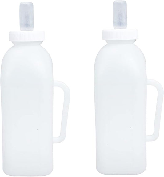 2pcs Calf Feeding Bottles Milk Container for Kittens Puppies and Animals Easy to Hold Lightweight Soft Design for Convenient Pet Nursing