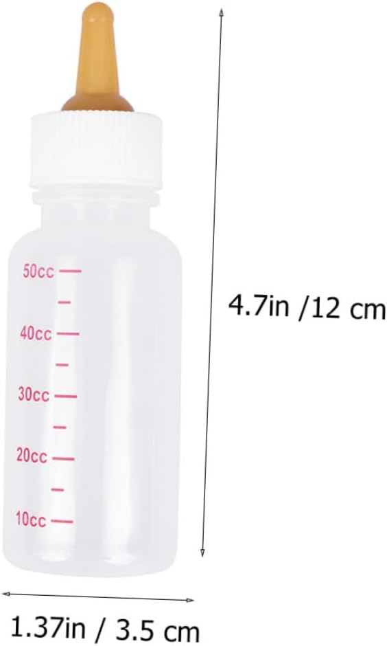 1Set Pet Nursing Bottle Kit Small Puppy Kitten Feeding with Nipples Portable Food Grade Milk Feeder for Newborn Animals Durable Lightweight
