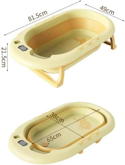 Foldable Dog pet Bathtub,Portable Bathtub for Dogs,Dog Bathtub with Thermometer and Cushion,for Cats and Dogs, Blue