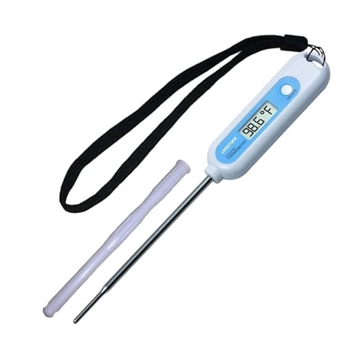 Veterinary Thermometer for Horses and Dogs. Fast, Accurate Temps in 8 to 10 Seconds. Beeps When Ready. Large LCD. 5-Inch Stainless Probe with Blunt Tip. Safe for All Animals.