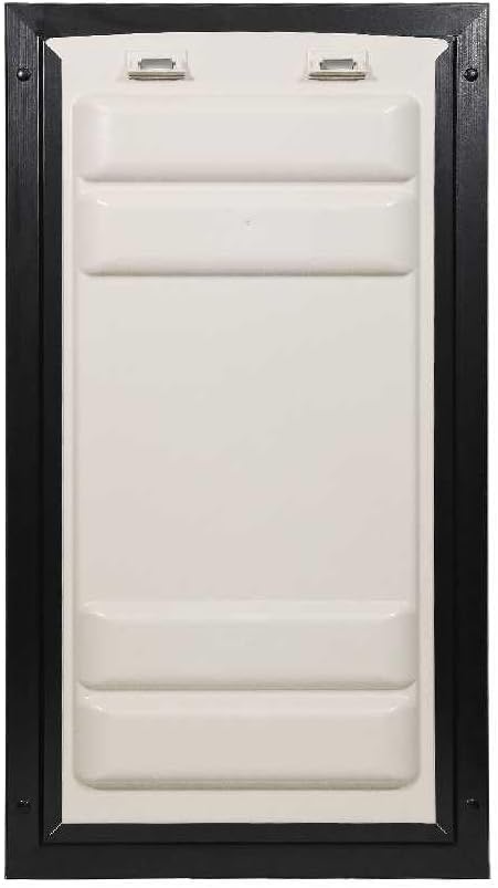 Liberty Pet Door for Doors | Clear Vinyl Dog & Cat Flap for Interior & Exterior Doors | Durable Rust-Free Aluminum Frame | Black, Small, Single Flap