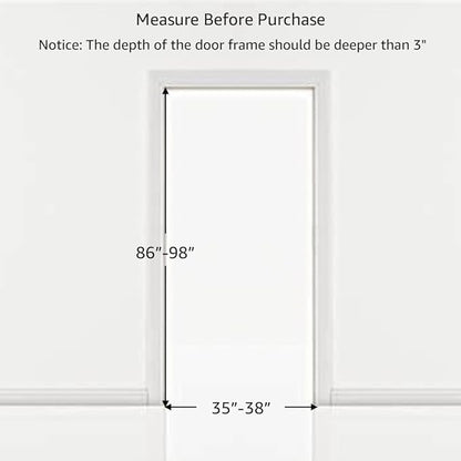 unipaws 86" High Extra Tall Cat Gate, Auto Closing and No Drilling Safety Gate for Doorway Hallway Stairs, Cat Dog Proof, Fit for 35"-38" Wide Opening, Indoor Use, Black