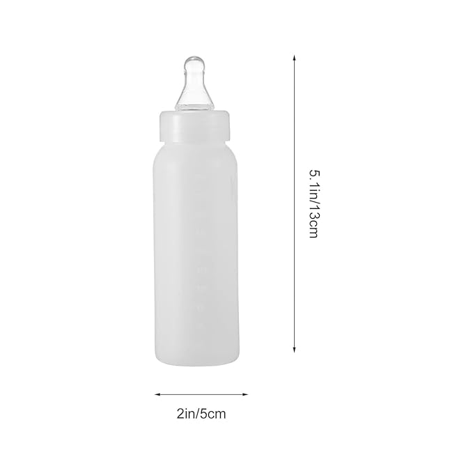 POPETPOP 6 Pack 250ml Pet Bottle Feeder Milk Replacer for Lambs Calves Puppies Design