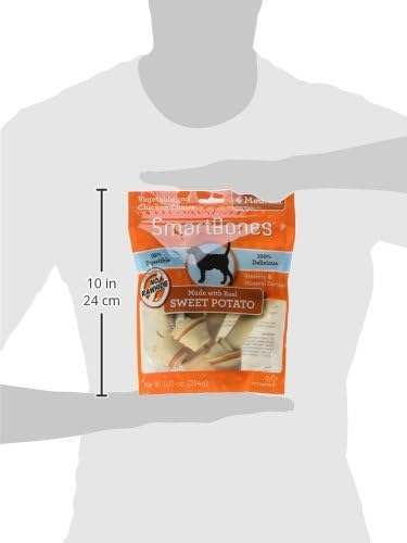 SmartBones Medium Chews With Real Sweet Potato, 4 Count, Rawhide- Free Chews For Dogs