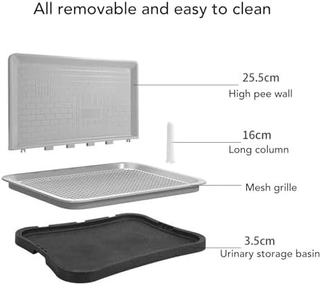 Dog Potty Tray with High Wall, 20.8x14.96 Indoor Pet Pee Pad Holder,Puppy Training Holder,Bathroom Dog Litter Box, Pet Toilet for Small and Medium Dogs,Housebreaking Supplies, Pet Products