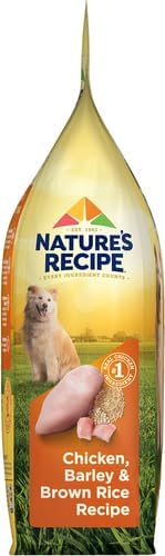 Nature′s Recipe Chicken, Barley & Brown Rice Recipe Dry Dog Food, 4 lb. Bag (Pack of 2)
