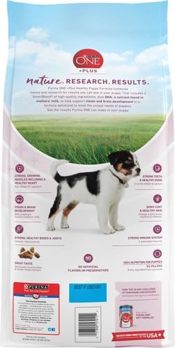 Purina ONE Puppy Food, High Protein Formula | Natural Ingredients | Added Vitamins | 8 lb Bag | Pack of 2