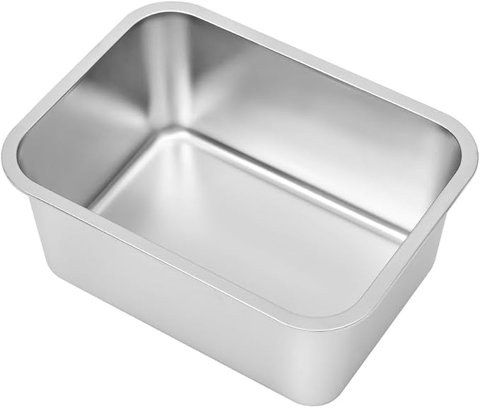 Kichwit 2.5 Gallons Large Dog Bowl Food Grade Stainless Steel Pan, Dishwasher Safe