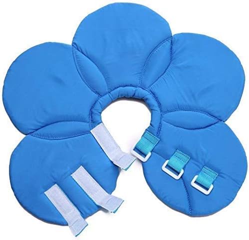 Dogs Cats Medical Grooming Pet E-Collar Recovery Remedy Protective Dog Lick Caught Soft Sponge Adjustable Postoperative Kit for Small and Medium Dog (Blue, M (neck's Girth 10.6" to 11.4"))