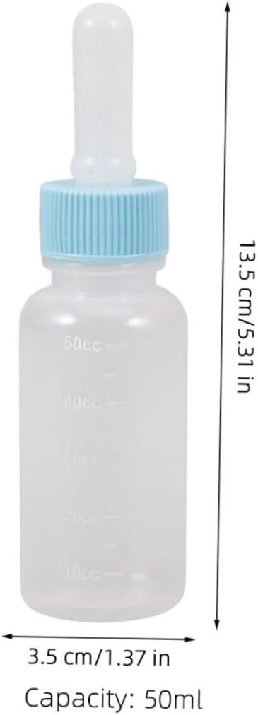 2pcs Pet Nursing Bottles Feeding Kit for Puppies and Kittens Small Animal Milk Feeder Bottles Easy Handling Design for Calves and Small Pets
