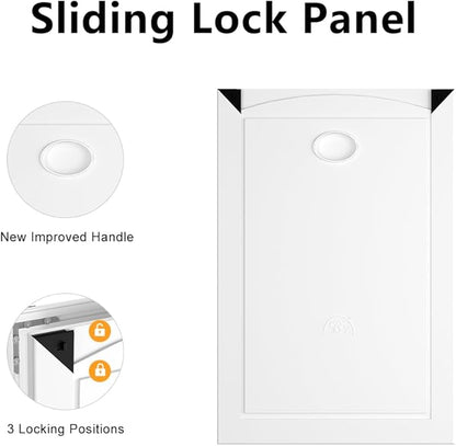 [MAVRICPOWER] Aluminum Large Dog Door for Door, Doggie Door with 2 Sliding Lock Panels for Extreme Weather, Doggy Door for Dogs Up to 80 lbs