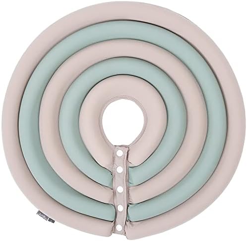 Dog Cone Collar, Inflatable Dog Neck Donut Collar Alternative After Surgery, Soft Protective Recovery Cone for Small Medium Large Dogs and Cats Puppies - Alternative Collar (Beige Green,XXL)