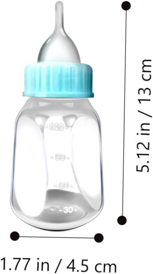 Toyvian 2PCS Silicone Kitten Feeding Bottles Puppy Milk Feeder Replaceable Nipples Small PET Nursing Bottles for Newborn Kittens and Puppies