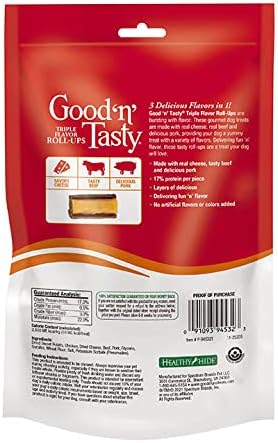 Good'n'Fun Good 'n' Tasty Triple Flavor Roll Ups 4 Oz Cheese, Beef, Pork
