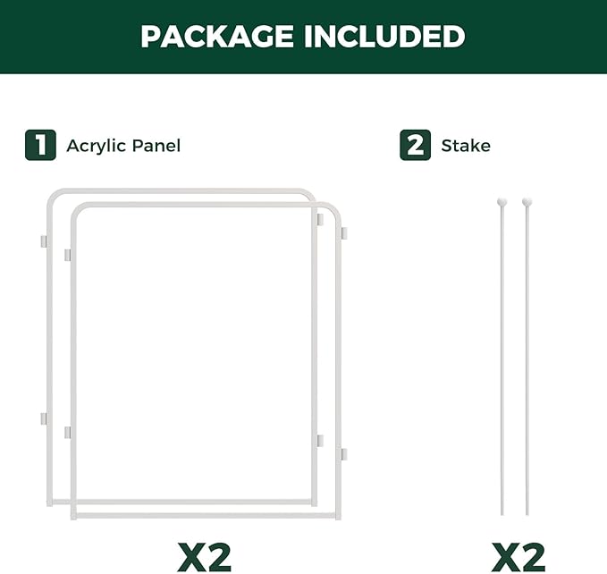 FXW AuraSpace Pro Acrylic Indoor Dog Playpen, Heavy-Duty with Metal Frame, 32" Height 2 Panels for Small and Medium Dogs, White│Patented