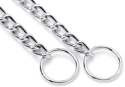 Chain Collar for Small Dogs, Medium Dogs Metal Slip Link Training Heavy Duty Martingale Puppy Collars for XXS XS Small Medium Large Big XL Breed Dogs, Silver XS