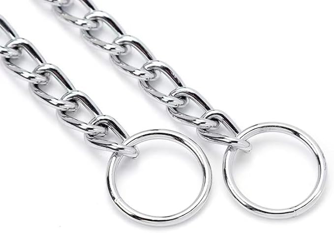 Dog Chain Collars, Slip Walking Dog Collars for Pulling Collar for Dogs Martingale Puppy Collars for XXS XS Small Medium Large Big XL Breed Dogs, Silver M