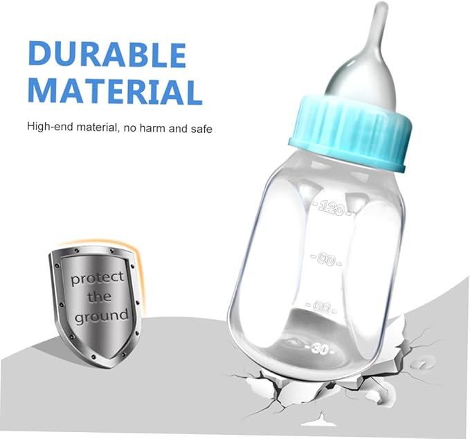 Totority 2Pcs Cat Feeder Bottles Kitten Nursing Milk Container with Clear Scale Soft Silicone for Puppies Rabbits Portable Lightweight Pet Feeding