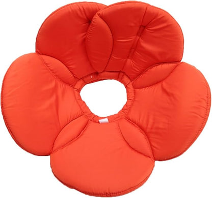 Soft Dog Cone for Small Dogs Flower Dog Cone Collar Adjustable Surgery Recovery Collar for Dogs Frog, Cow, Elephant Pet Cones foe Dogs (Orange Flower, S)
