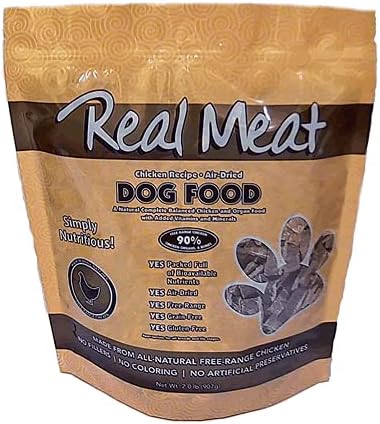 TRMC Real Meat Air Dried Dog Food w/Real USA Chicken - Four 2lb Bags of Grain-Free Real Meat Dog Food Sourced from Free-Range, Cage Free Chicken - Digestible, All Natural, High Protein