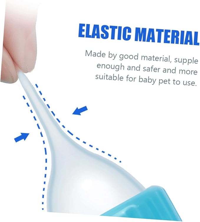 2Pcs Portable Pet Nursing Bottles for Kittens and Puppies Silicone Feeding Bottles with Regulated Flow to Prevent Overfeeding Lightweight Animal Milk Feeders in Blue