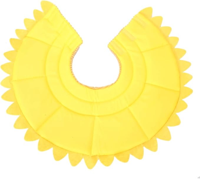 Soft Recovery Cone for Cats & Dogs, Cute Sunflower Elizabethan Collar After Surgery Plush Protective Neck Donut for Wound Healing Adjustable (L)