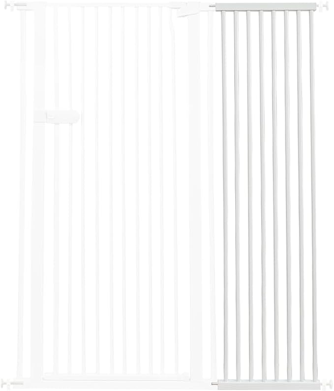 Lumizone Extra Tall Cat Gate Extension Kit 55.12" High Pressure Mounted 2025 New 16.73" Extra Wide 1.37" Gap No Drilling Tall Pet Gate for Dogs (White, 55.12" H x 16.73" W, Extension)