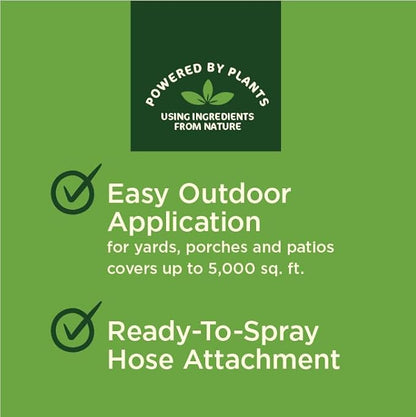 SimpleSource Flea & Tick Yard & Kennel Spray, Powered by Plants, Eliminates Fleas, Flea Eggs, Flea Larvae, Ticks, & Mosquitos, 32oz Bottle