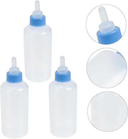 balacoo 6pcs Pet Nursing Bottles for Kittens and Puppies Easy Feeding Cat Milk Bottle for Newborn Animals Practical and Leak Design Blue