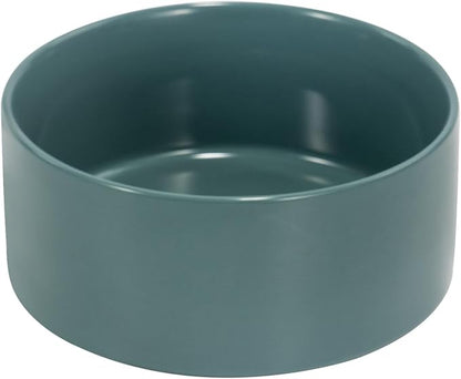 SPUNKYJUNKY 42OZ Ceramic Dog and Cat Bowl, Modern Cute Weighted Food Water Bowl for Replacement Light Green (1 Pack)