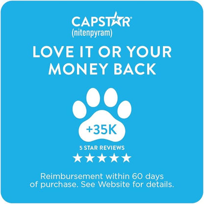 Capstar for Dogs (nitenpyram), Fast-Acting Oral Flea Treatment for Dogs Over 25+ lbs, Vet-Recommended Flea Medication Tablets Start Killing in 30 Minutes, 12 Doses (Includes Two 6-Count Boxes)