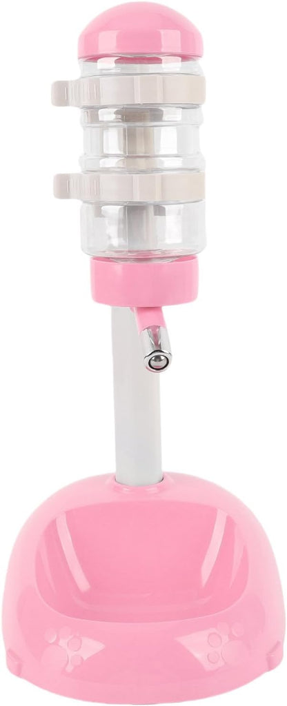 Pssopp Dog Standing Water Dispenser Feeder, Automatic Feeders Capacity Pet Standing Water Dispenser Feeder for Playful Pets Dog, 500ml Automatic Pet (Pink)
