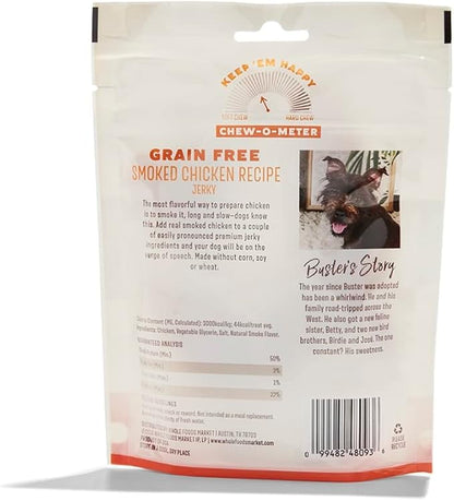Whole Paws, Grain-Free Jerky Dog Treats, Smoked Chicken Recipe, 5 Ounce
