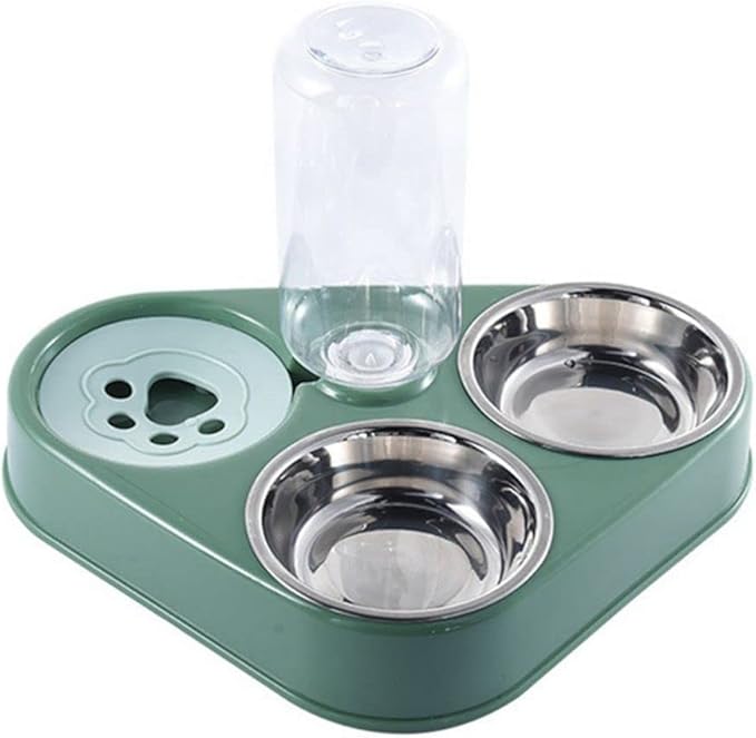 Dog Bowls Eco-Friendly Non-Skid Cat Bowls Pet Supplies Water Dispenser Dog Cage Accessory Pet Feeding Feeder Dog Supplies(Green)