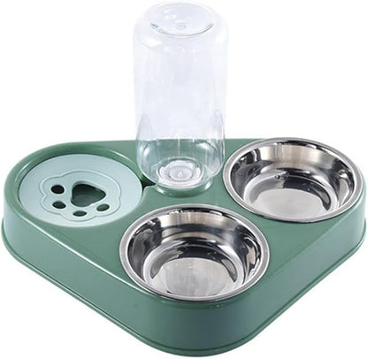 Dog Bowls Eco-Friendly Non-Skid Cat Bowls Pet Supplies Water Dispenser Dog Cage Accessory Pet Feeding Feeder Dog Supplies(Green)