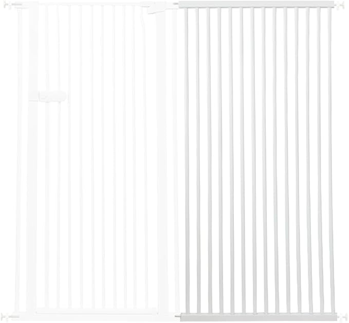 Lumizone Extra Tall Cat Gate Extension Kit 61.02" High Pressure Mounted 2025 New 29.52" Extra Wide 1.37" Gap No Drilling Tall Pet Gate for Dogs (White, 61.02" H x 29.52" W, Extension)