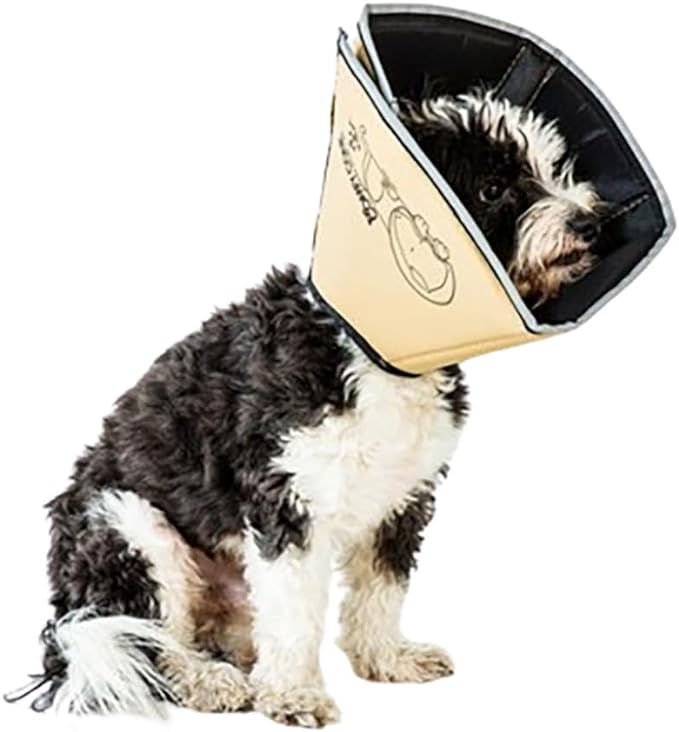 All Four Paws Comfy Cone Pet Cone for Dogs, Cats, X-Large, Tan - Comfortable Soft Dog Cone Collar Alternative for After Surgery, Wound Care, Spay, Neuter - Dog and Cat Recovery Elizabethan-Collar