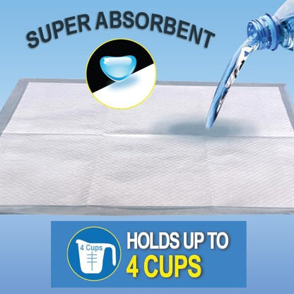 Scoochie Pets Large Dog Training Pads - 12 Pack Puppy Pads, 22 x 22 Absorbent Sheets for Adult & Young Pets - Convenient Box of Leak-Proof Pee Pads for Dogs, Ideal for Home & Travel