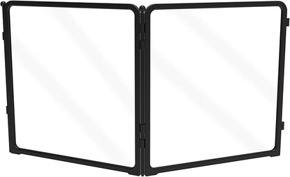 FXW AuraSpace Pro Acrylic Indoor Dog Playpen, Heavy-Duty with Metal Frame, 24" Height 2 Panels for Puppies & Small Dogs, Black│Patented