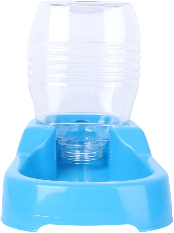 Mipcase Dog Water Feeder, Dog Water Dispenser Large, Automatic Pet Food Water Dispenser Plastic Food Feeding Bowls for Dogs Cats (Blue)