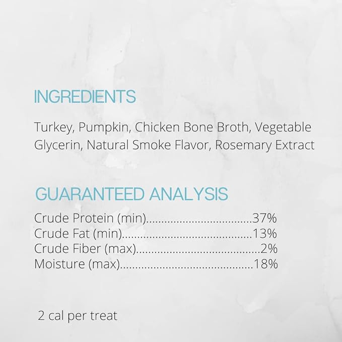 Farmland Traditions Tiny Loves Jerky Trainer Treats for Dogs w/Bone Broth (Turkey & Pumpkin, 6 oz.)